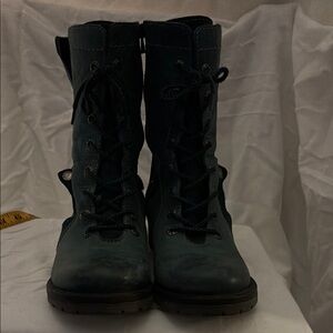 Stylish Teal/Turquoise Combat Boots